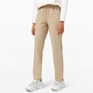LULULEMON KEEP MOVING HIGH RISE FULL LENGTH PANTS IN TRENCH SIZE 8